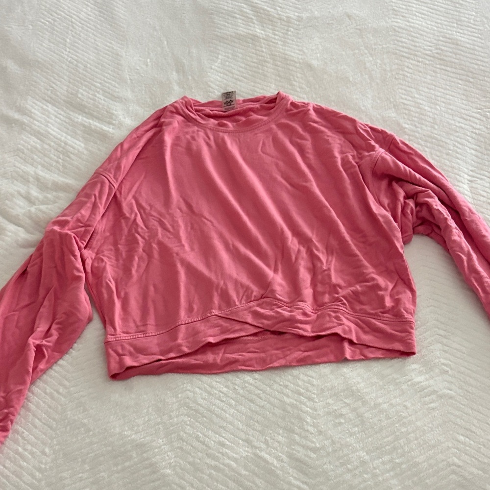 Mono B Pink Crew Neck Top